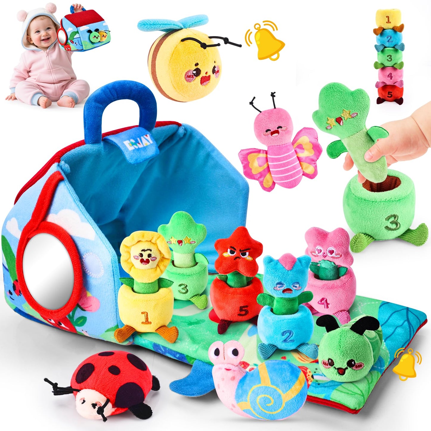 Esjay Garden Plush Toys, Montessori Color Matching And Planting