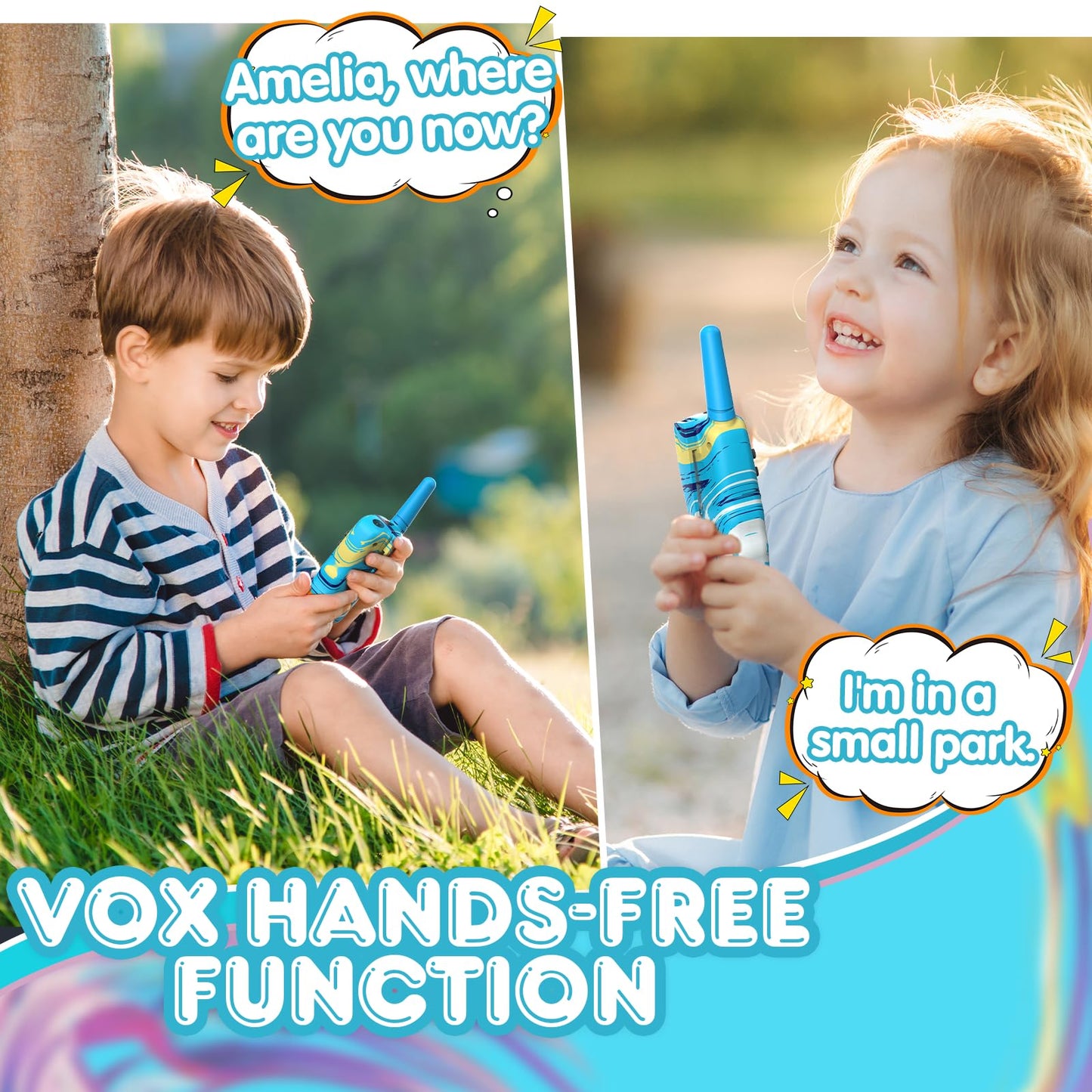 Selieve Toys Gifts For 3 4 5 6 7 8 Year Old Boys, Walkie Talkies Kids 22 Channel 2 Pack With Led Flashlight & Vox Function, Boys
