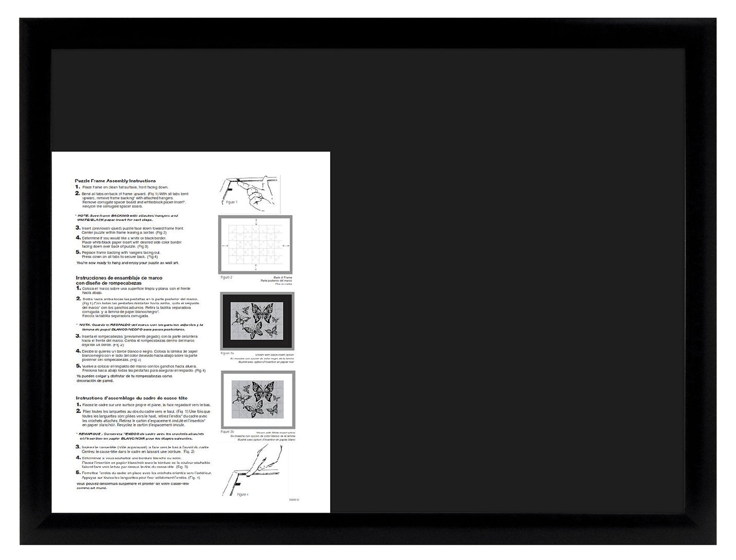 Mcs Frame For Puzzles, Black, 14.25 X 19.25 In Or Smaller