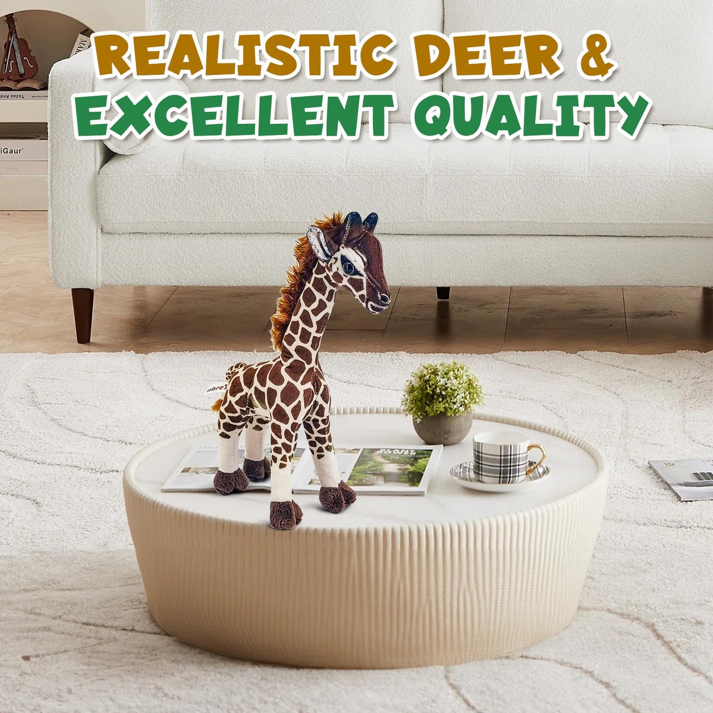 Yohaki Giraffe Plush Toy, 10'' Cute Giraffe, Washable Holiday Plush Toy, Stuffed Giraffe,Giraffe Stuffed Animal Birthday Gift Fo
