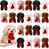Syhood 20 Pcs Mini Labrador Plush Dogs 4.72 Inches Puppy Dog With Filled Heart And Keychain Cute Stuffed Animal Soft Toy Party F