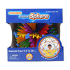 Hoberman Original Sphere - Small Plastic Toy, Blue & Orange Rings