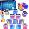 12 Pack Galaxy Slime Kit, Galaxy Slime Cup Party Favors For Girls Boys, 12 Constellations Series Mini Slime Bulk, Wet, Non-Stick