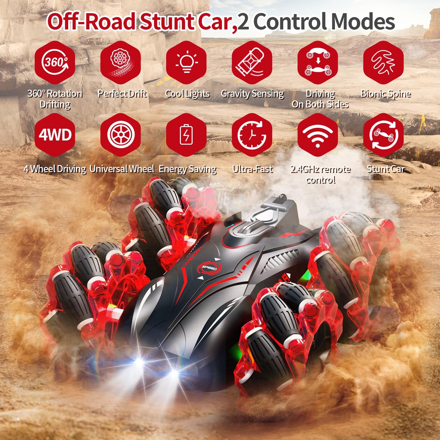 Aiqi RC Gesture Sensing Stunt Car