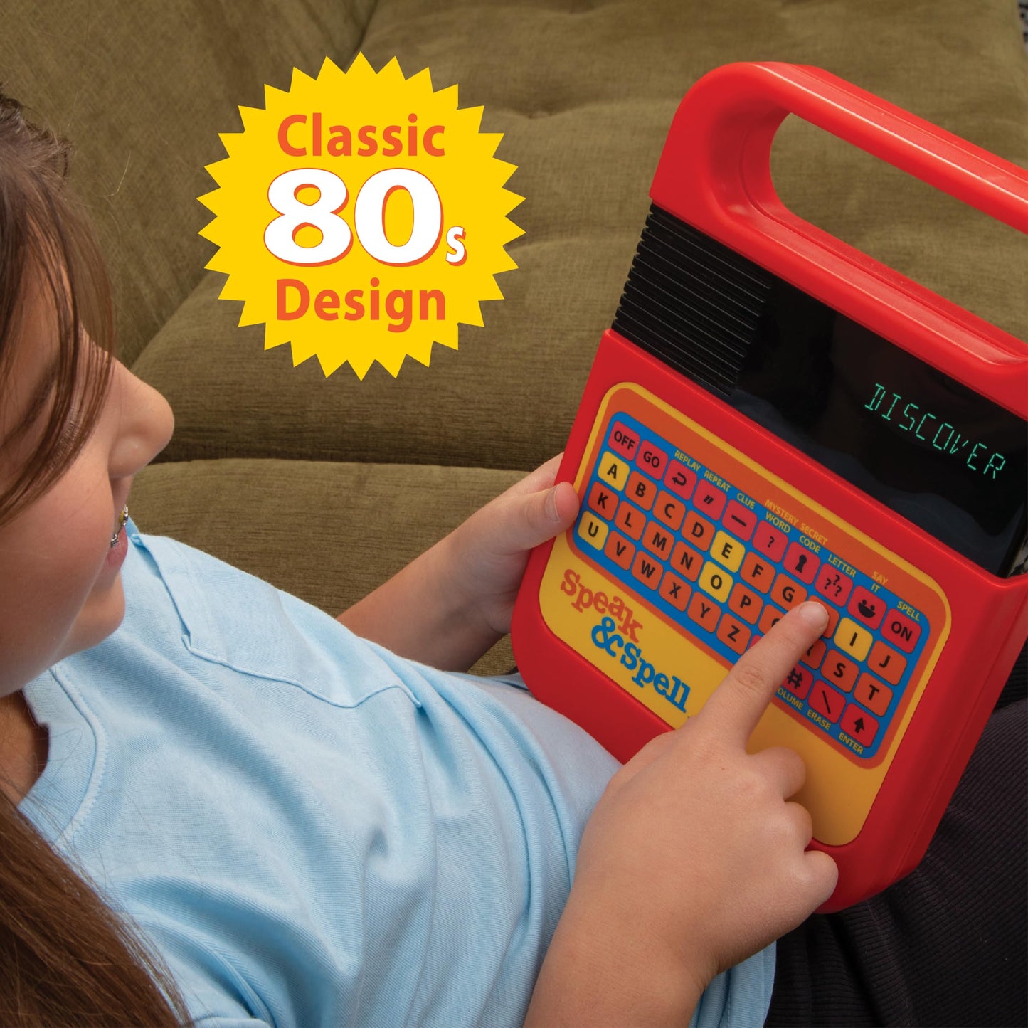 Playmonster Speak & Spell Electronic Game - Educational Learning Toy, Spelling Games, 80S Retro Handheld Arcade, Autism Toys, Ac