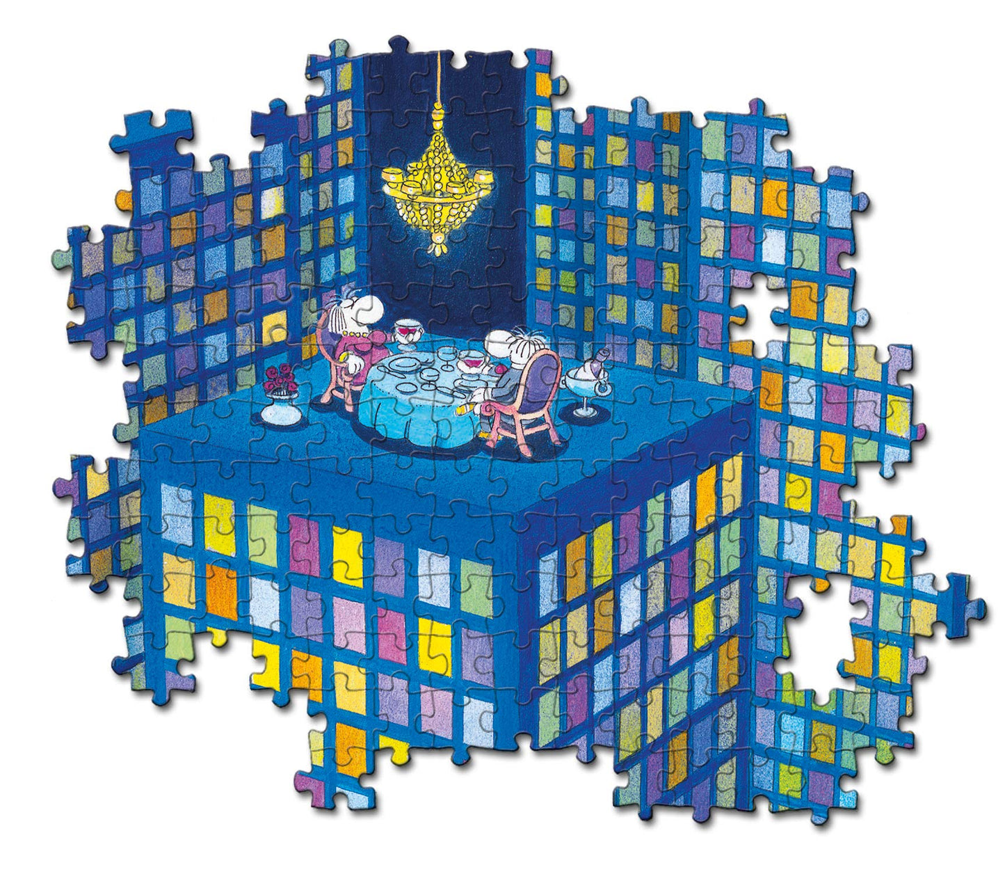 Clementoni - 35077 - Mordillo Puzzle - The Dinner - 500 Pieces - Made In Italy - Jigsaw Puzzles For Adult