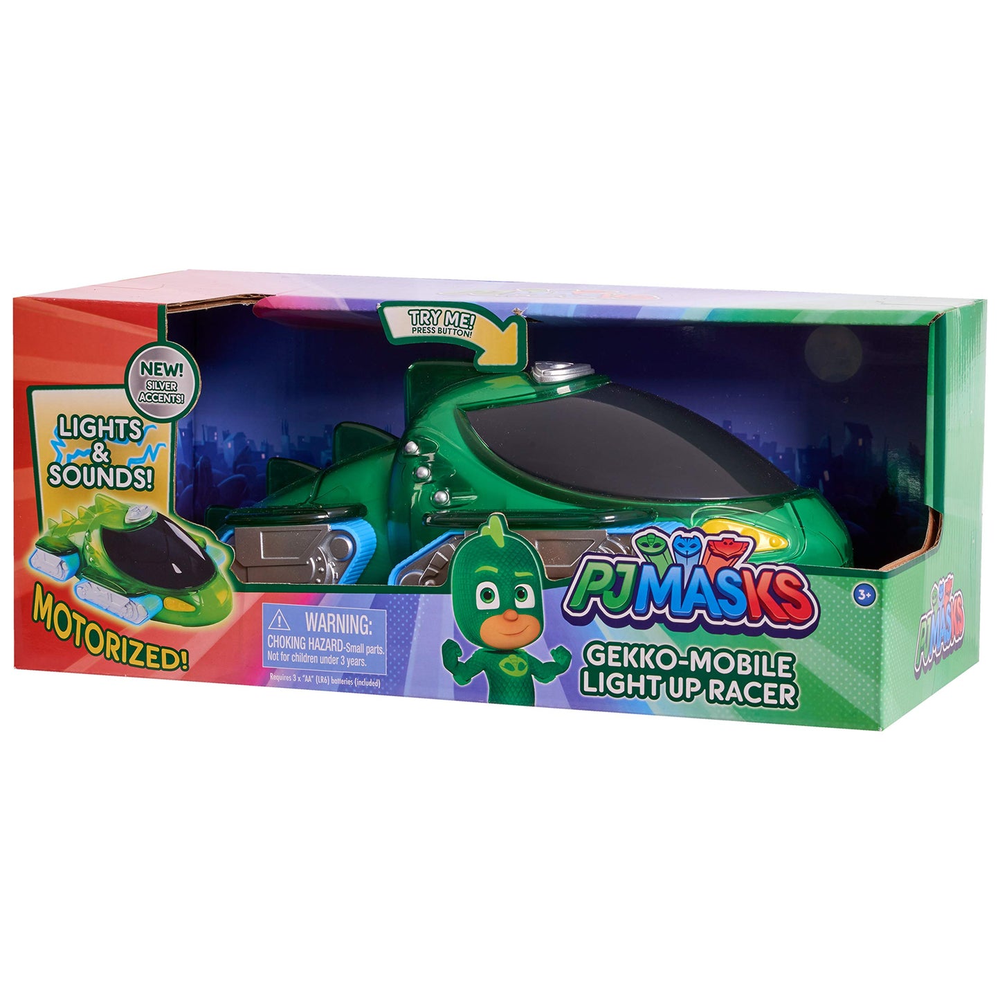 PJ Masks Light Up Racer, Gekko-Mobile, Kids Toys for Ages 3 Up by Just Play