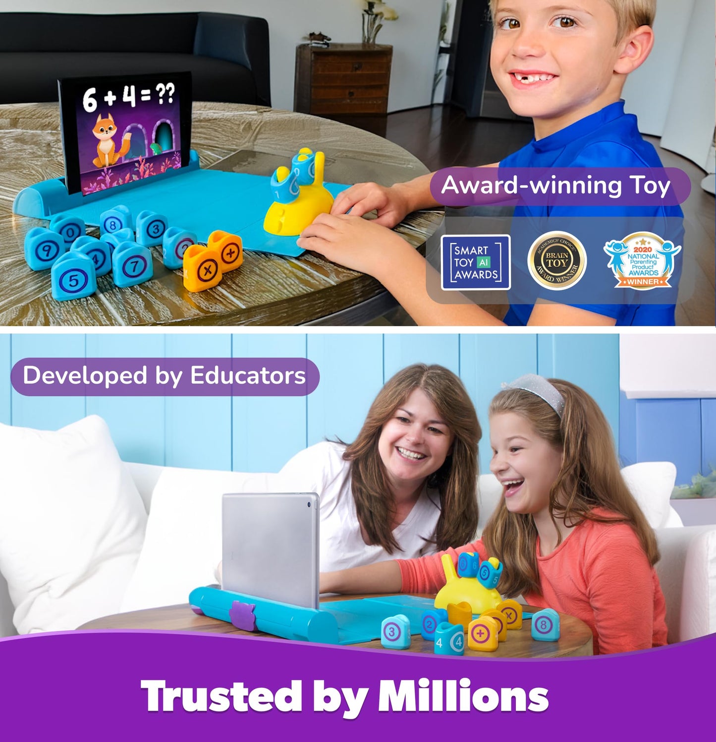 Playshifu Stem Toy Math Game - Plugo Count (Kit + App With 5 Interactive Math Games) Educational Toy For 4 5 6 7 8 Year Old Birthday Gifts | Story-Based Learning For Kids (Works With Tabs/Mobiles)
