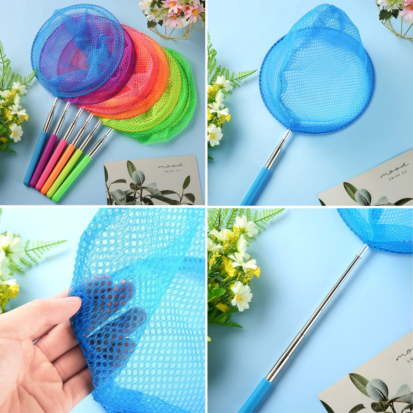24 Pcs Kids Telescopic Butterfly Fishing Nets Insect Net Bug Net Insect Catching Nets Outdoor Tools for Catching Butterfly Insec