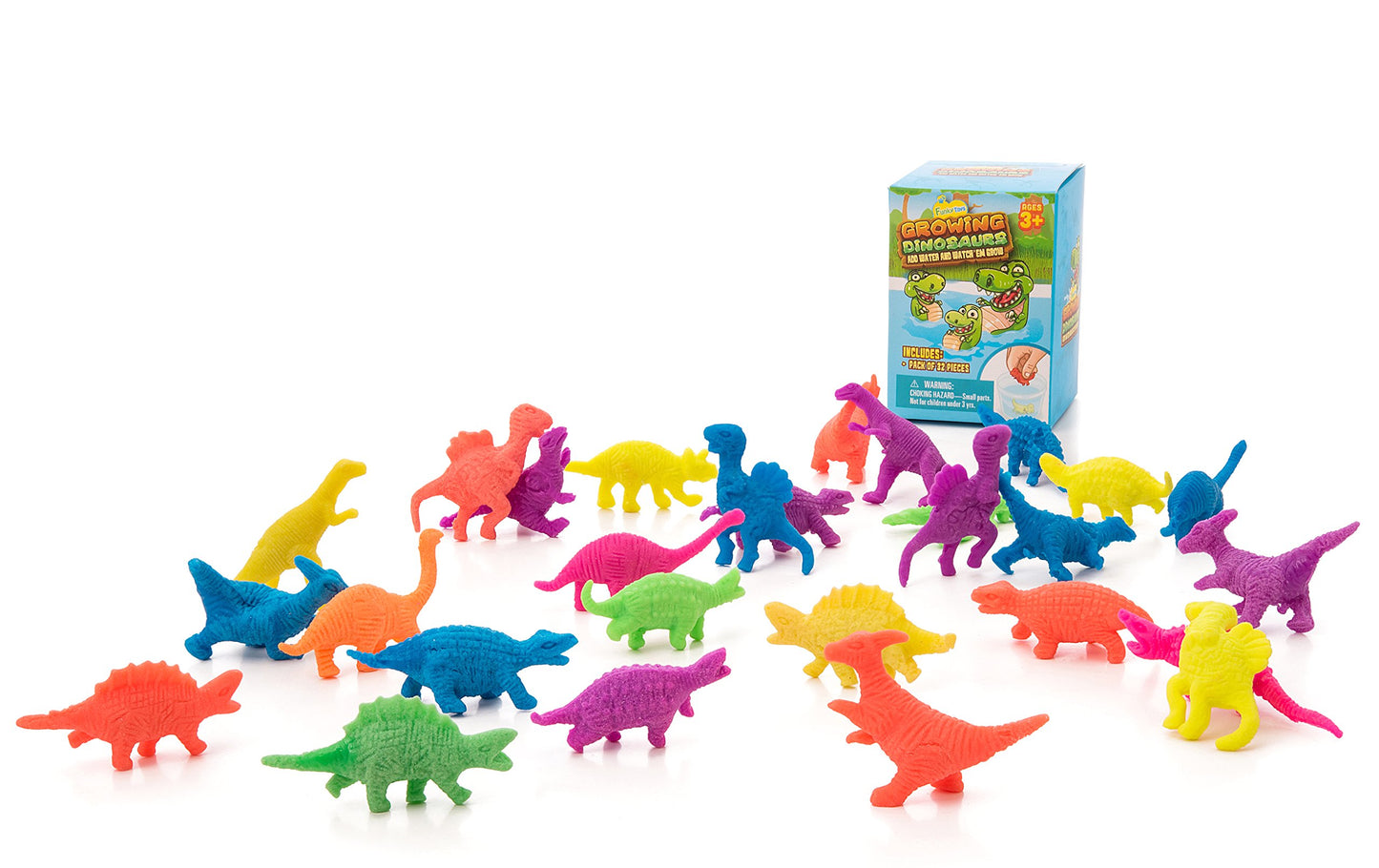 Ipidipi Toys Water Growing Dinosaur Toys For Kids - Dinosaur Party Favors For Kids, Goodie Bag Stuffers, Piñata Stuffers, School Prize Box For Boys, Growing Animals In Water - Pack Of 32