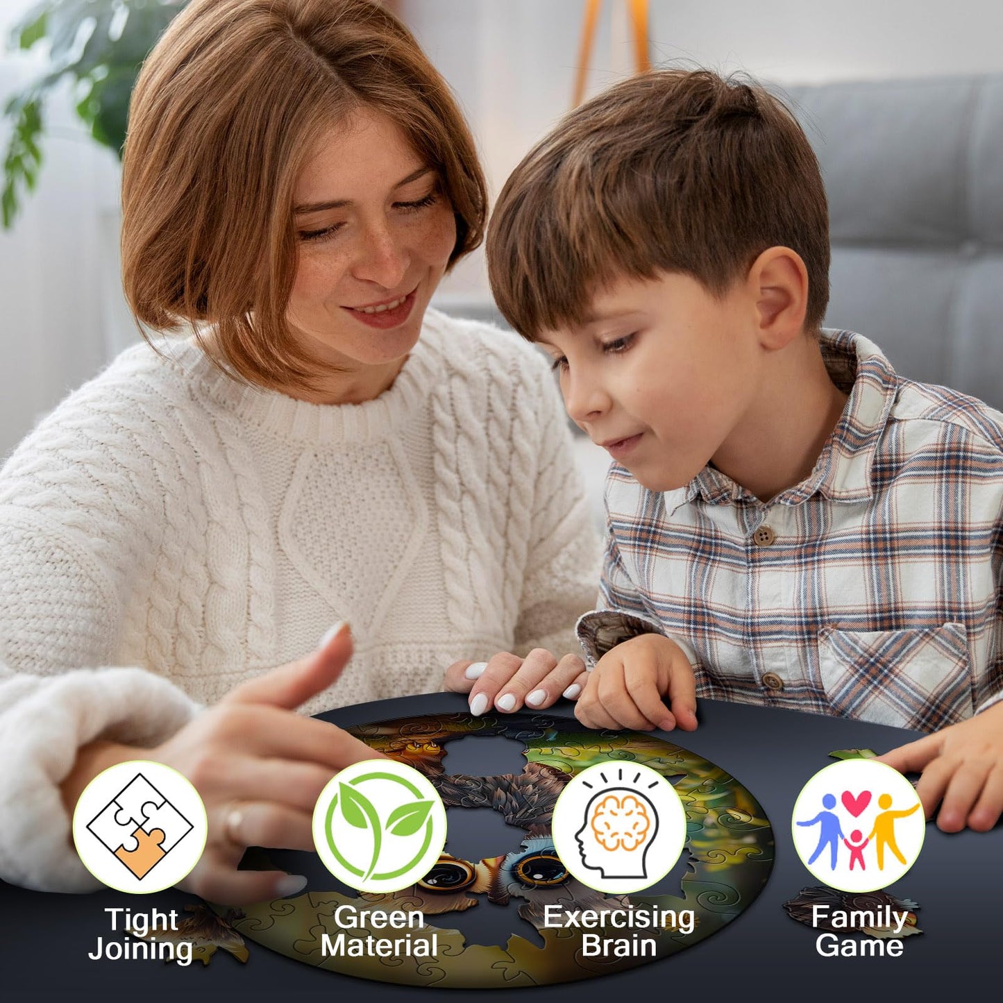 Easter Gifts for Kids Girls Boys, Easter Basket Stuffers, Wooden Jigsaw Puzzles for Kids Ages 4-6, 50 Piece Unique Shape Animal