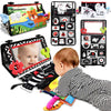 Tummy Time Mirror Newborn Toys: Black And White Infant Tummy Time Toys 0-3 0-6 6-12 Months Babies High Contrast Baby Toy With Ba