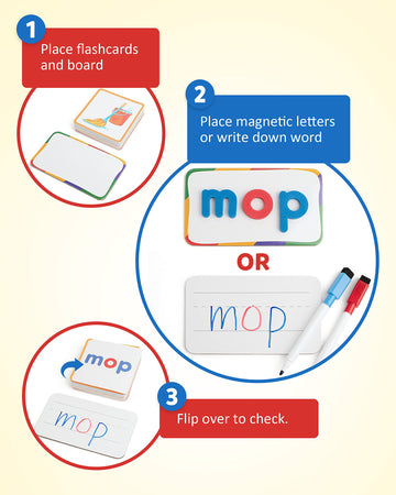 Coogam Cvc Sight Words Magnetic Letters Flashcards, Short Vowel Spelling Game, Preschool Kids Learning Supplies, Montessori Educational Writing Reading Toy Gift For 3 4 5 Years Old
