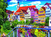 KODAK PREMIUM PUZZLES 1500 Piece Jigsaw Puzzle - Floral Colorful Town, Tubingen Germany, Multi-colored, Cardboard
