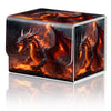 Card Game Storage Box TCG Deck Box MTG Card Box Organizer Trading Card Case Commander Deck Box TCG Card Storage Box Magnetic Closure Creative Pattern Up to 200 Cards The Fire Dragon On The Rock