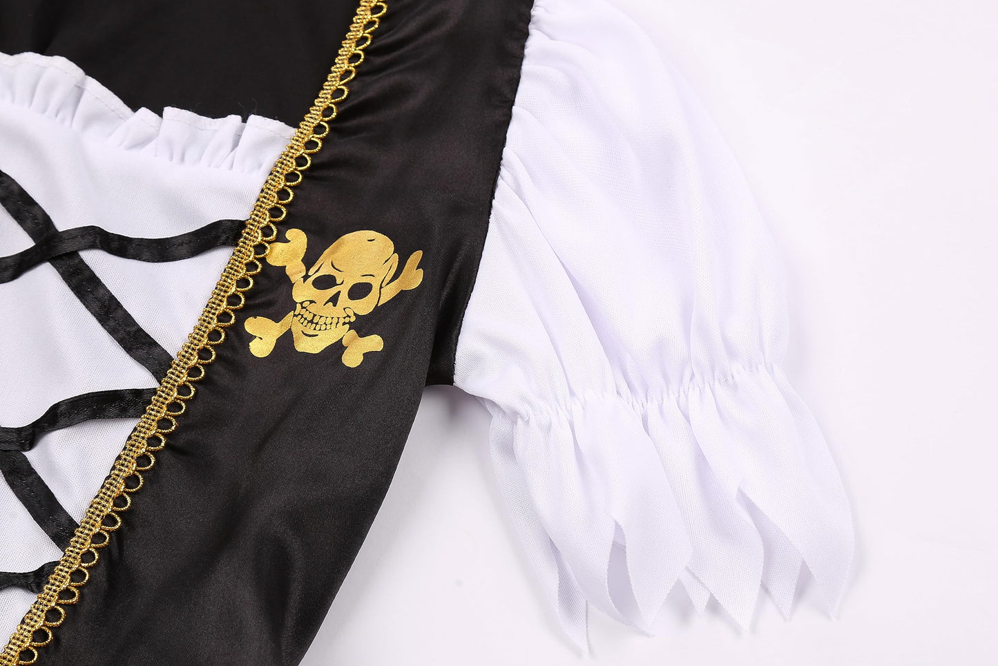 Cuteshower Girls Pirate Costume For Kids Halloween Dress Up Pirate Pretend Cosplay 5-7 Years