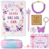Cy2Side Big Sister Gifts For Girls, 7Pcs In My Big Sis Era Announcement Set Include Butterfly Notebook Pen Plush Pouch Keychain