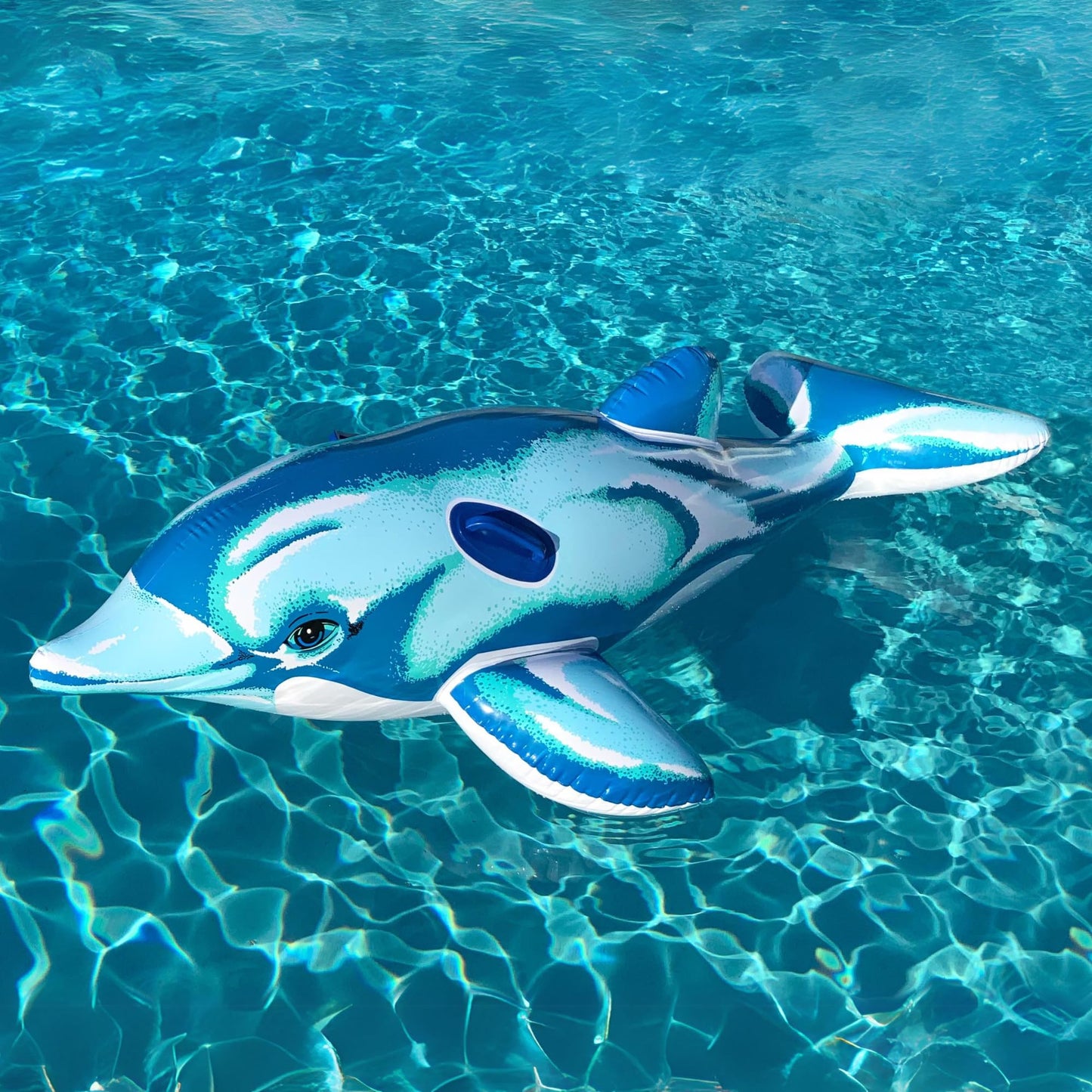 Swimline Original Inflatable Dolphin Pool Float Floatie Ride-On For Swimming Pools | Large Rideable Blow Up Summer Beach Swimmin