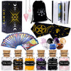 Yixangdd Tarot Cards With Guide Book 18 Pcs Include 1 Deck Of 78 Cards ?6 Mini Crystal Jars,7 Chakra Stones,1 Spirit Pendulum,1 Cloth ,1Goddess Of Earth Pendulum Mat,1 Velvet Bag