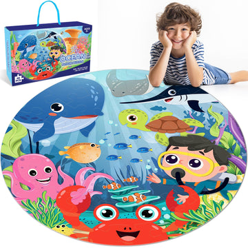 Puzzles For Kids Ages 4-6,48 Piece Ocean Large Floor Puzzles For Kids Ages 3-5, Toddler Learning Preschool Educational Developme