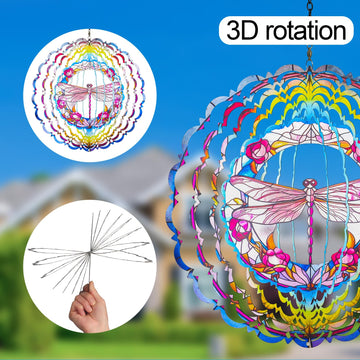 Dragonfly Metal Wind Spinners Gifts for Women Mom and Grandma,Hanging Wind Spinner Saint Patricks Day Decorations for Outdoor Ga