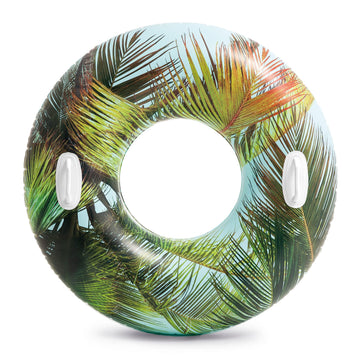 Intex 58263Ep Groovy Color Inflatable Tropical Flower Transparent Tube Raft