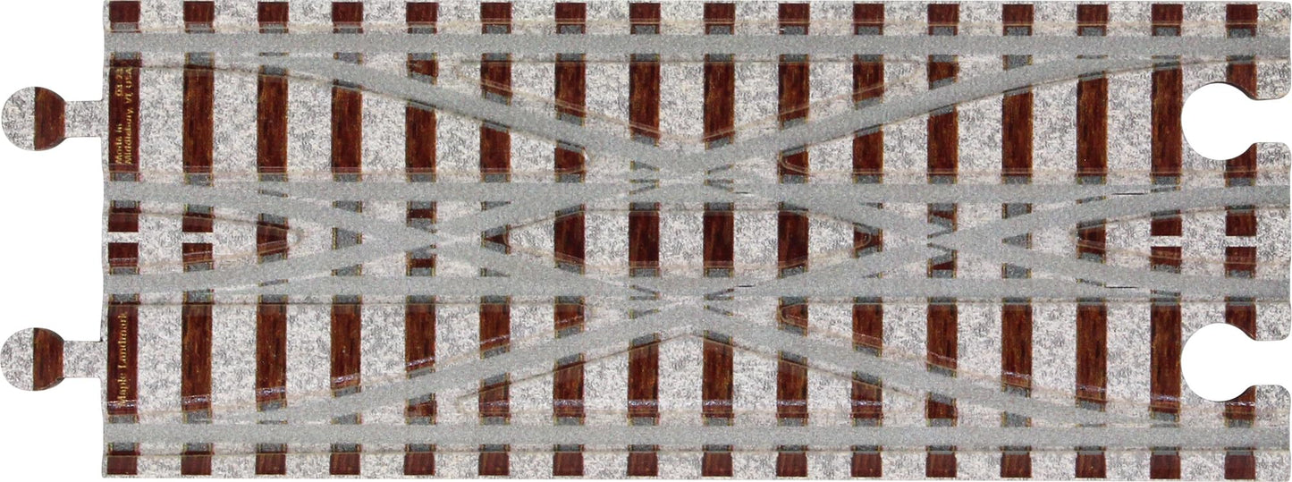 Wooden Train Track - Parallel Crossover - Made in USA