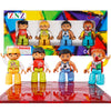 ZNZ Magnetic People Figures for Kids 4 Pieces Toys Compatible with Magnetic Tiles Magnet Blocks for Boys and Girls Gifts