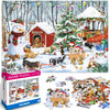 100 Piece Christmas Puzzle For Kids Ages 4-6 6-8 8-10 Christmas Ideal Gift For Boys Girls Jigsaw Puzzles 100 Pieces For Seniors(