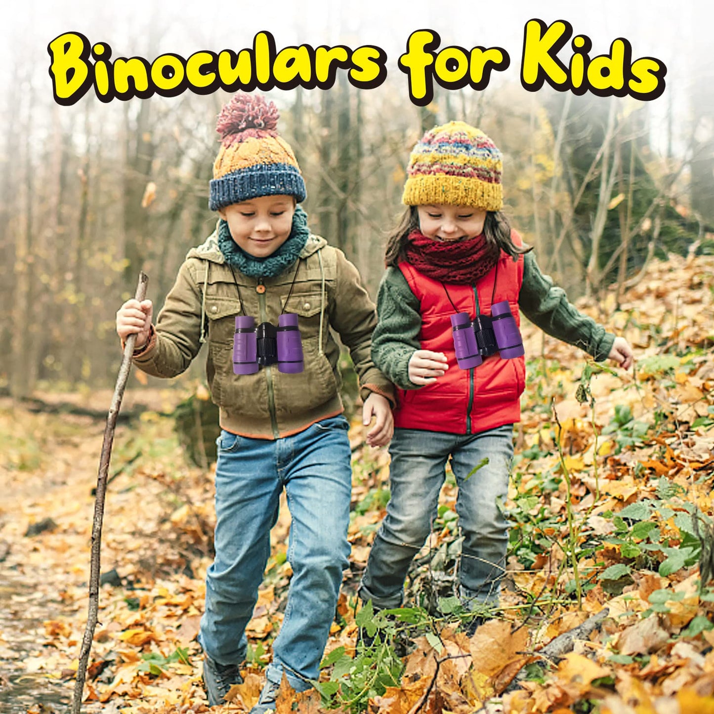 Essenson Binoculars For Kids Toys Gifts For Age 3-12 Years Old Boys Girls Kids Telescope Outdoor Toys For Sports And Outside Play Hiking, Bird Watching, Travel, Camping, Birthday Presents (Purple)