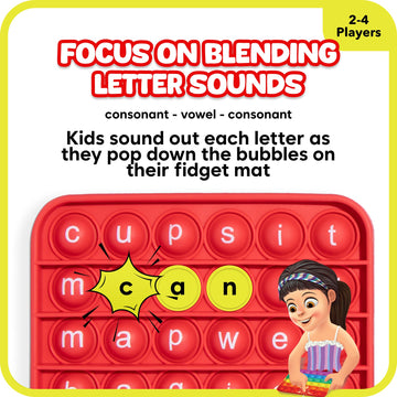 The Fidget Game Word Pop Cvc Words - Learn To Read In Weeks - Multisensory Reading & Phonics Interactive Tools Ideal For Pre Kin