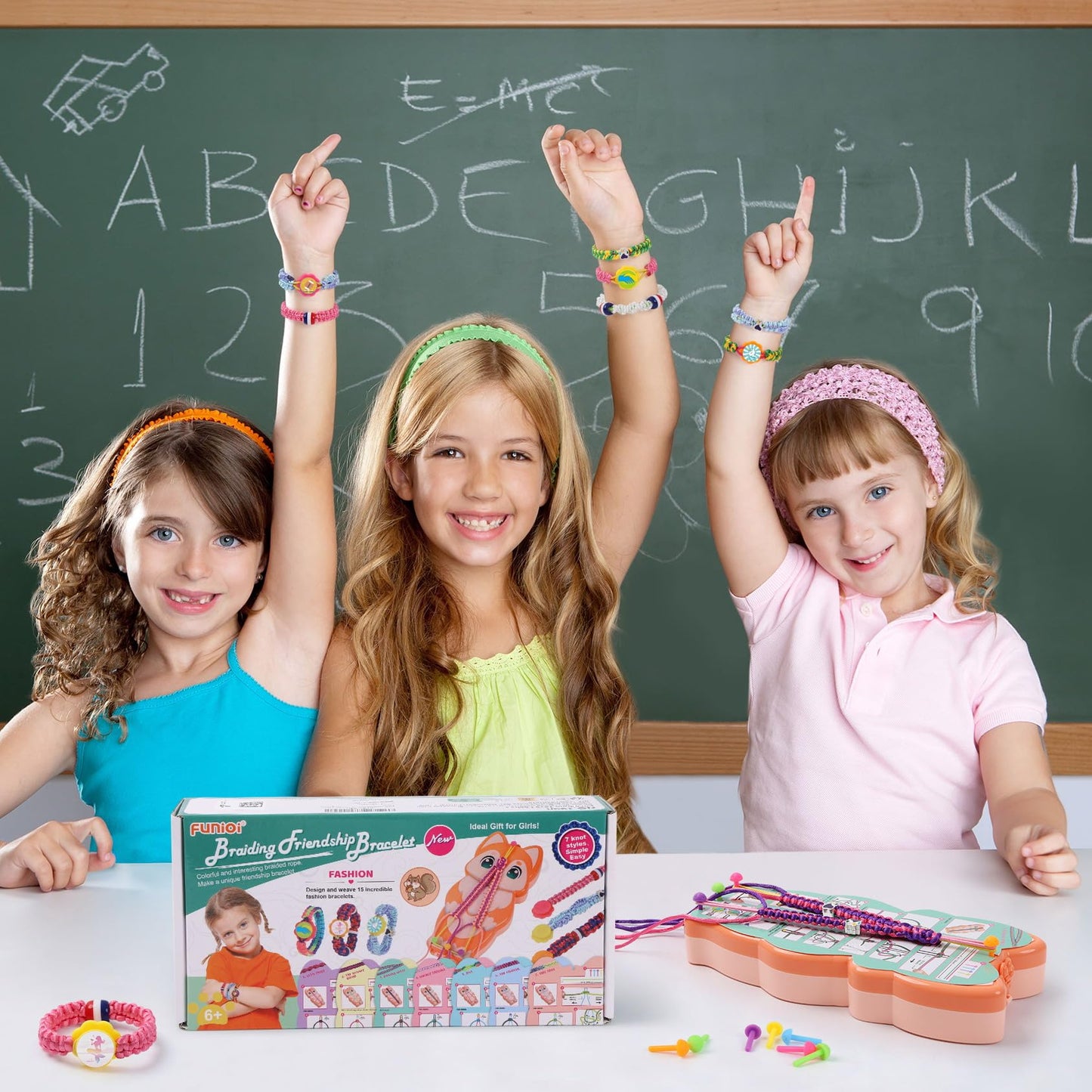 FUNiOi Bracelet Making Kit for Girls 8-10 12 Year Old - DIY Friendship Bracelets Crafts Toys for Kids Ages 6, 7+, Cool Birthday