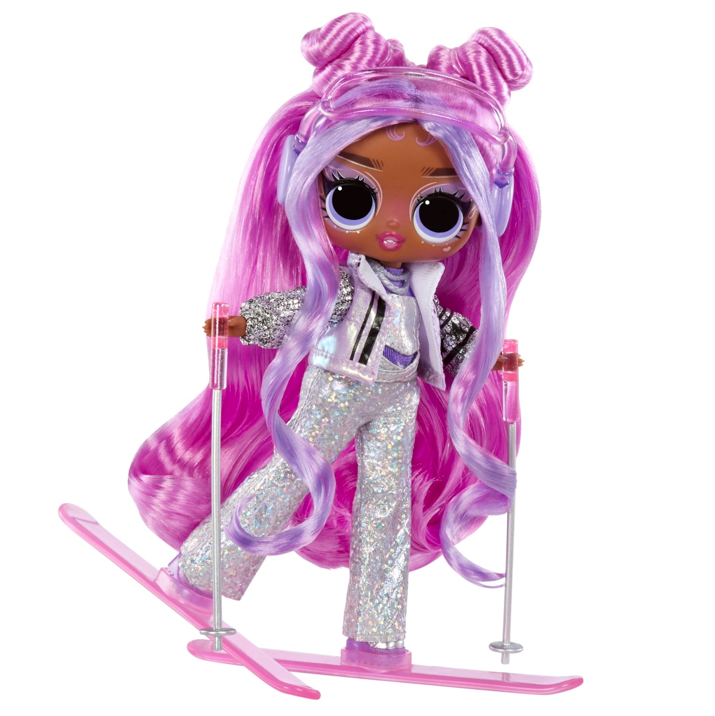 L.O.L. Surprise! Tweens Winter Snow Dummy Doll - Snow Purple with Colour-Changing Skis and 10+ Frosted Outfits and Accessories,