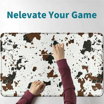 RWUTYTIUL Leopard Card Playmat 24 X 14 Inch with Tube Bag, Card Gameplay Desk Mats for Commander Deck MTG RPG CCG TCG Card Games