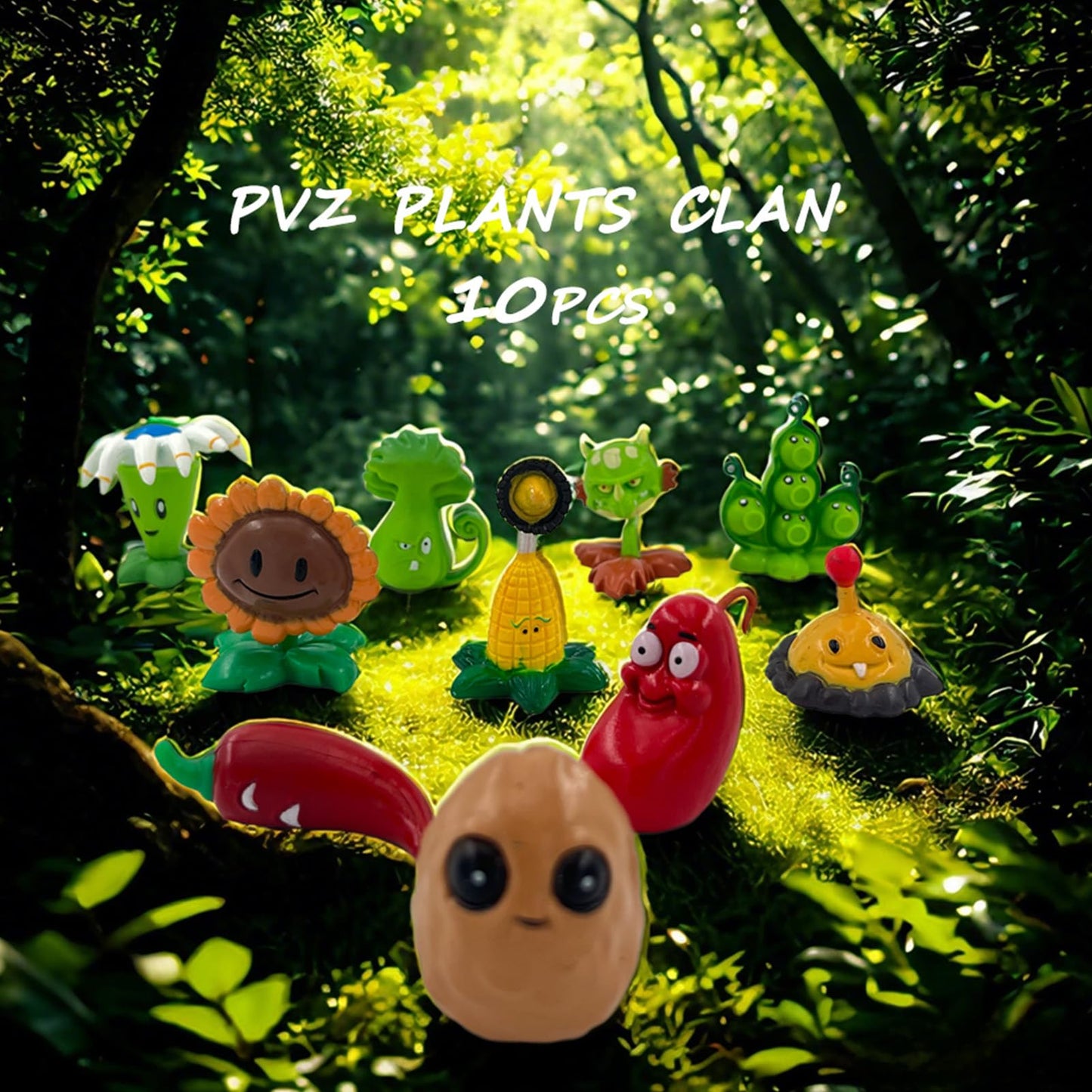 Dyharnsty 18Pcs Plants Vs Zombies Toys Set Zombies Figures Pvz Toys Cupcake Figures, Birthday And Party Gifts