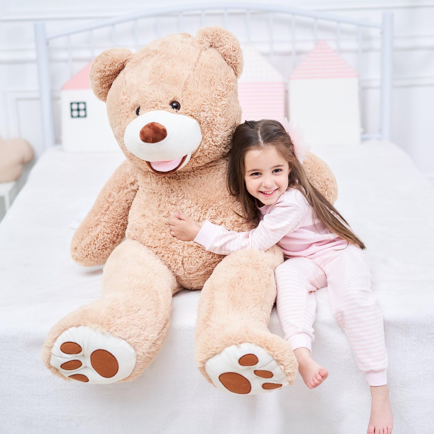 Ikasa Giant Teddy Bear Plush Toy Stuffed Animals (Brown, 39 Inches)