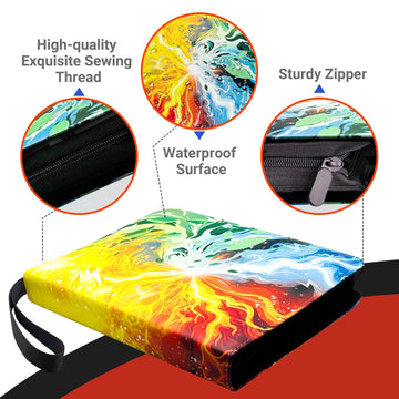 Trading Card Binder for TCG Cards 9-Pocket Portable Card Collector Ablum Holder Book Fits 900 Cards with 50 Removable Sleeve Waterproof BKM Card Binder Display Storage Carrying Cases for TCG-Storm