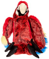 Folkmanis Scarlet Macaw Hand Puppet, Red, Blue, Yellow, Black, 1 Ea