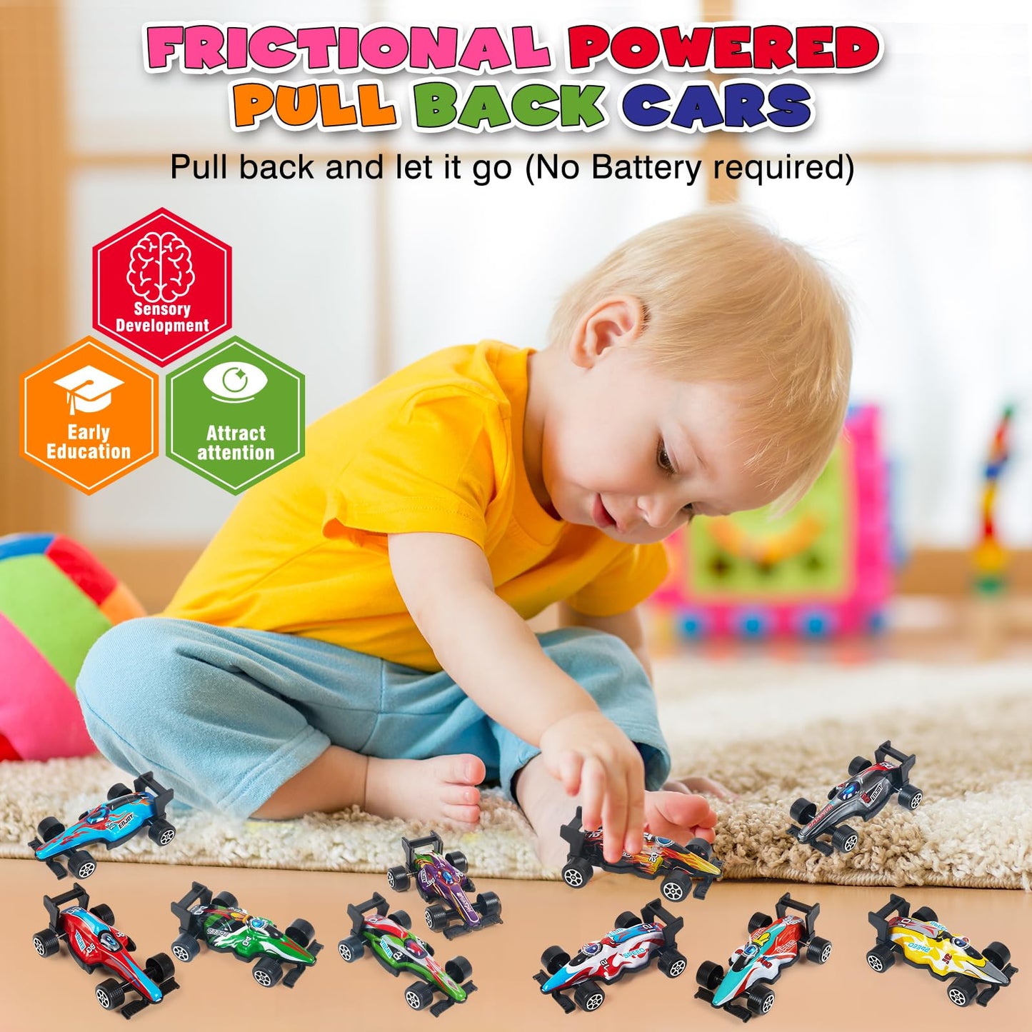 Yccheng Pull Back Cars 15 Pack 1:43 Toy Model Set Small Race Cars For Toddlers Kids Ages 1 2 3 4 5 6 Year Old Boys And Girls Eas