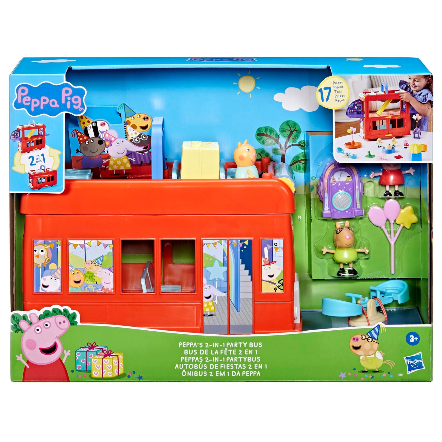 Peppa Pig F88815S1 PEP PEPPAS 2-in-1 Party Bus