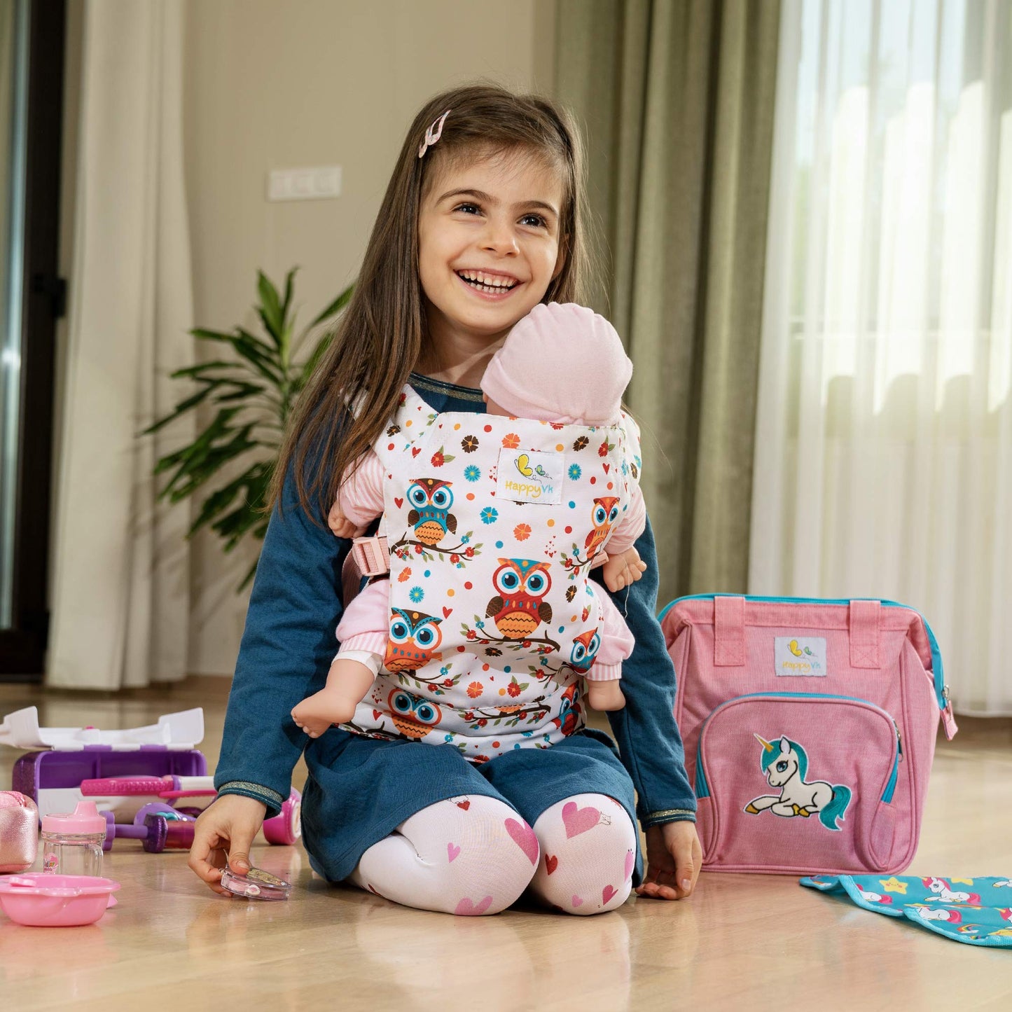 Happyvk- Baby Doll Carrier- Doll Carrier For Little Girls- Reborn Baby Doll Carrier For Doll Toys Doll Carrier Owl