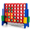 Costzon Jumbo 4-To-Score Giant Game Set, 3.5Ft Tall 4 In A Row W/ 42 Jumbo Rings, Quick-Release Slider & Mesh Net, Indoor Outdoo