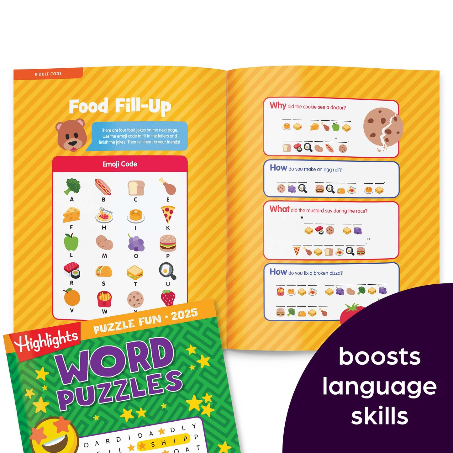 Highlights Puzzle Fun 2025 Puzzle Books For Kids Ages 6 And Up, 4-Book Set Of Brain Teasers, Mazes, Word Puzzles And More Travel