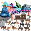 Blf Fun Train Set For Toddlers, Electric Train Toys With Light, Music And Animals, Toddler Magnetic Train Track Playset 3-5, Bir