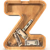 Sulevalt 12 Extra Large Wooden Letter Piggy Banks - Piggy Banks for Boys Girls Kids Alphabet Money Banks with Initial Z - Coin Banknote Bank Birthday/Christmas for Kids