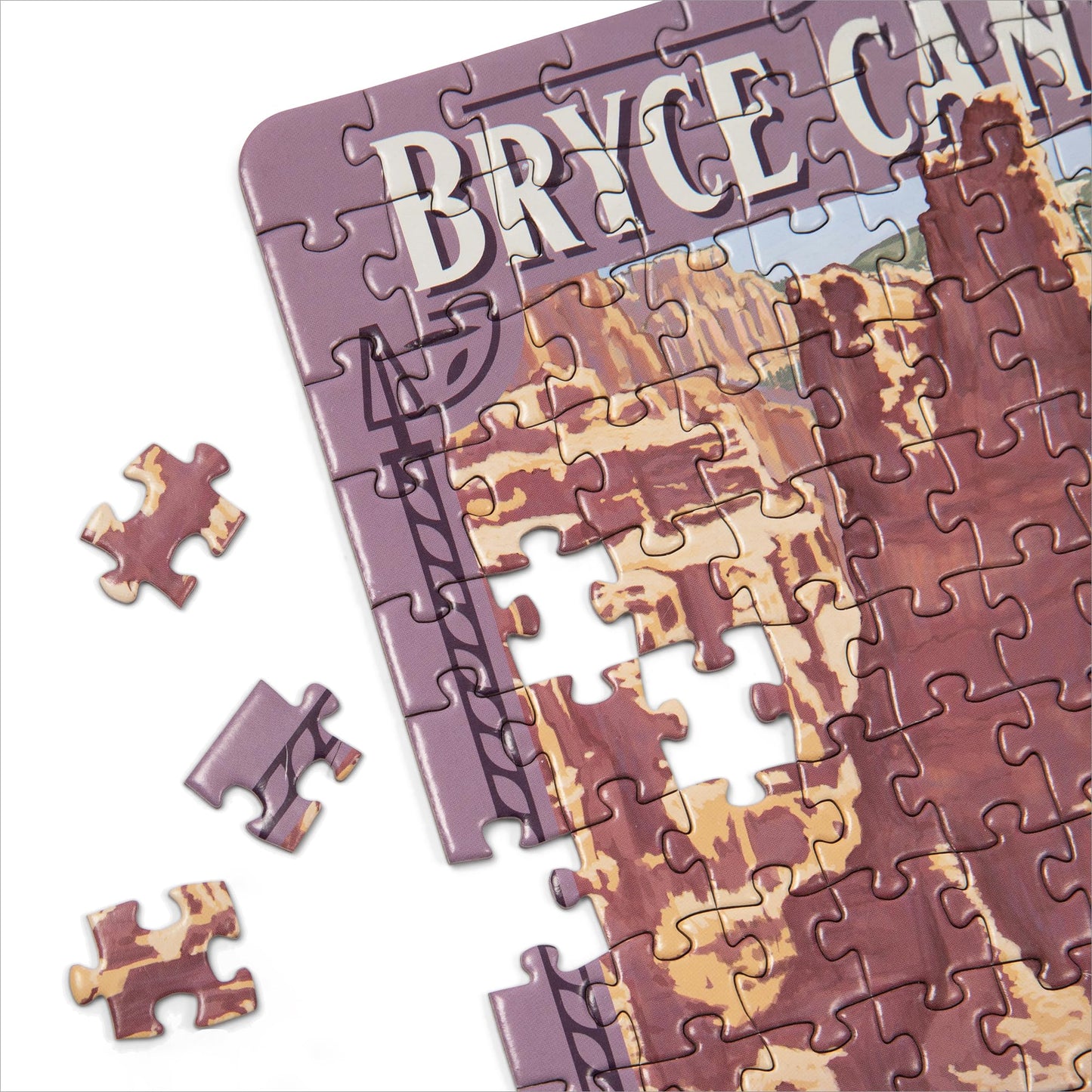 Lantern Press Mini Shaped Jigsaw Puzzle - Protect Our National Parks, Bryce Canyon, Cardboard, Model 45149539664123