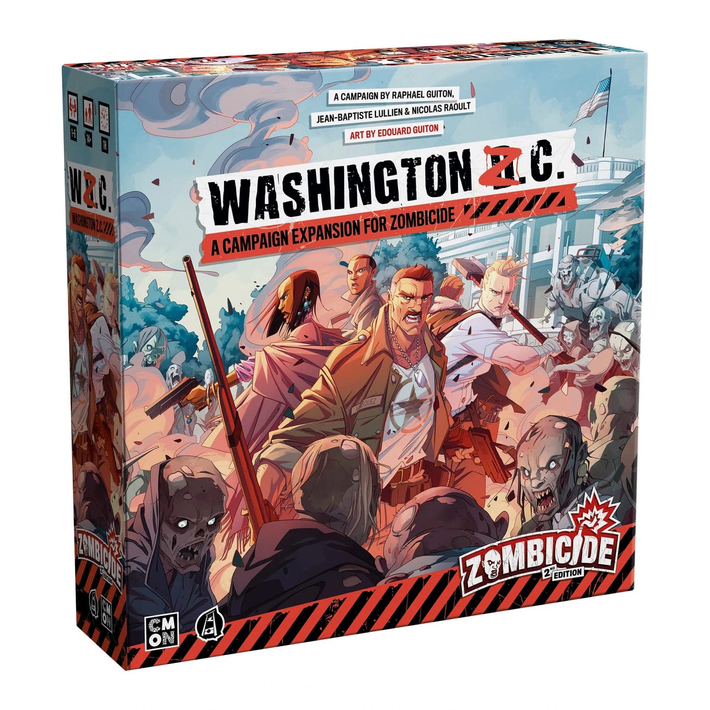 Zombicide 2nd Edition Washington Z.C. Board Game Expansion - New Campaign & Night Mode Challenges! Cooperative Tabletop Miniatur