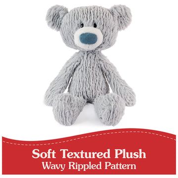 GUND Toothpick Wavy Bear Stuffed Animal, Gray, 15", Polyester, For Ages 1+, Model 6071144