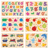 Webby Wooden Educational Colorful Alphabets, Counting Numbers, Fruits, Sea Animals, Public Transport And Shapes Puzzle For Presc