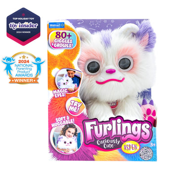 Furlings Aspen - 13 Interactive Plush Toy, 80+ Sounds & Animations, Gift for Girls & Boys 3+